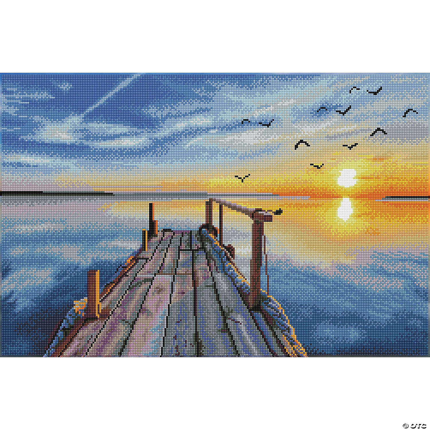 New 🤩 Diamond Dotz Diamond Embroidery Facet Art Kit 27"X18"-Sunset Jetty ❤️ 3 New 🤩 Diamond Dotz Diamond Embroidery Facet Art Kit 27"X18"-Sunset Jetty ❤️