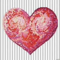 Brand new 🔔 Diamond Dotz Diamond Embroidery Facet Art Kit-Heart Felt with Frame ✔️