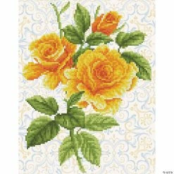 Best Sale 🧨 Diamond Dotz Diamond Embroidery Facet Art Kit-Yellow Rose Bouquet with Frame 🔥