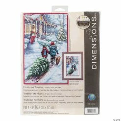 Brand new ๐ Dimensions Counted Cross Stitch Kit 9"X14" - โ Christmas Tradition (14 Count) ๐งจ