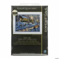 Crafts For Her Shop -Crafts For Her Shop dimensions gold collection counted cross stitch kit 15x10 winter cabin 16 count14099144 a01
