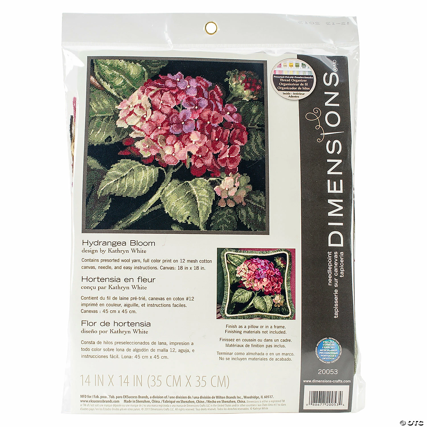 Cheap ๐ Dimensions Needlepoint Kit 14"X14"-Hydrangea Bloom Stitched In Wool ๐ 4 Cheap ๐ Dimensions Needlepoint Kit 14"X14"-Hydrangea Bloom Stitched In Wool ๐ - Image 2