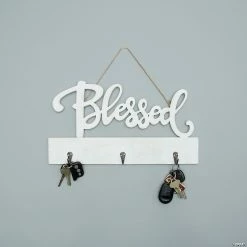 Cheap 🛒 DIY Unfinished Wood Blessed Key Holder Sign 🔔 -Crafts For Her Shop diy unfinished wood blessed key holder sign13830079 a01