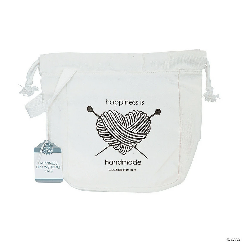 Hot Sale ๐ Fair Isleยฎ Happiness Is Handmade Canvas Drawstring Wrist Bag ๐ 3 Hot Sale ๐ Fair Isleยฎ Happiness Is Handmade Canvas Drawstring Wrist Bag ๐