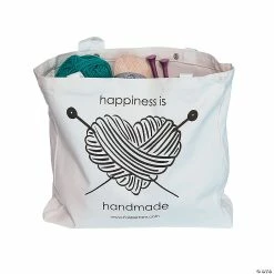 Promo 😍 Fair Isle® Happiness Is Handmade Canvas Project Bag ✔️ -Crafts For Her Shop fair isle sup sup happiness is handmade canvas project bag13939229 a02