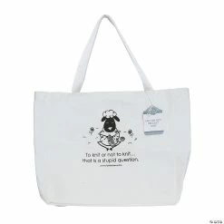 Promo 🌟 Fair Isle® To Knit Or Not To Knit Canvas Project Bag 🌟