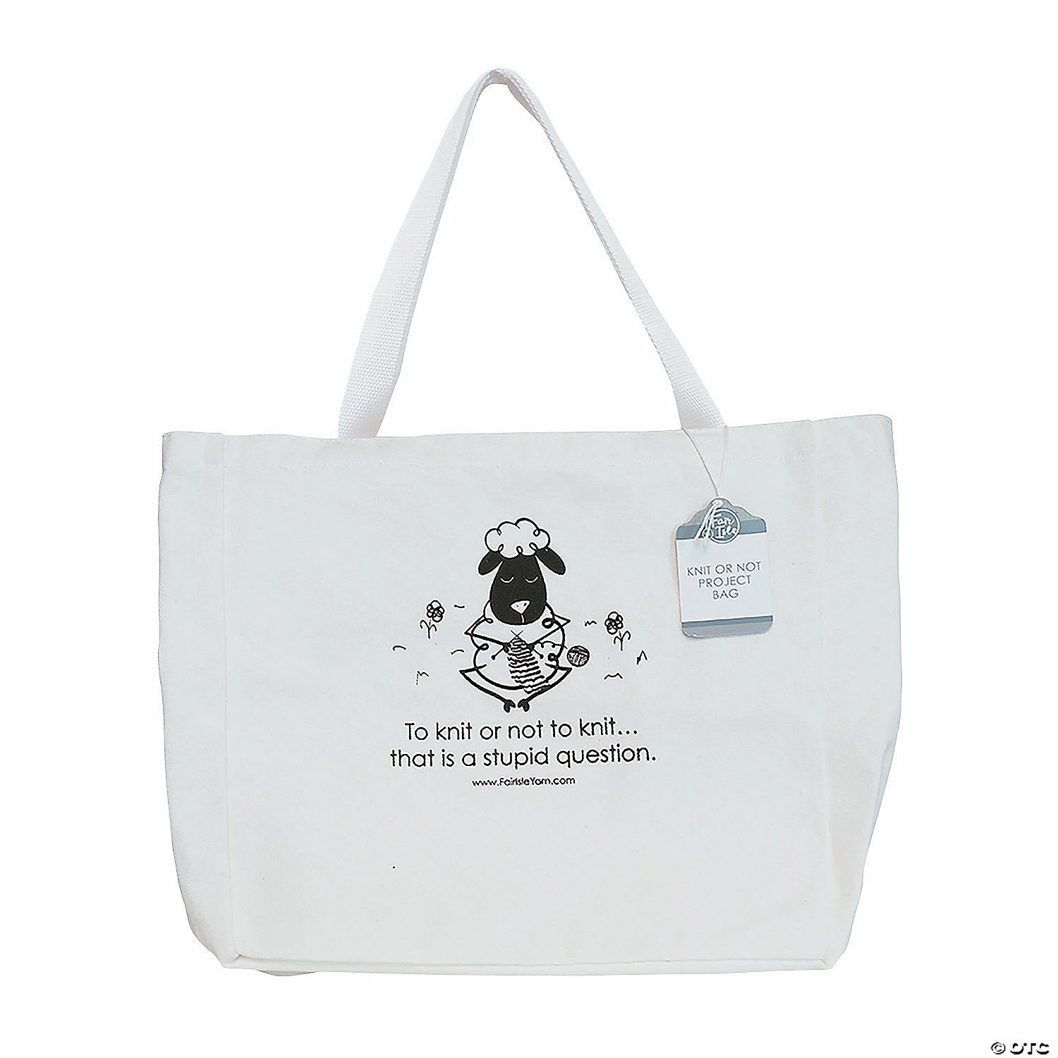 Promo 🌟 Fair Isle® To Knit Or Not To Knit Canvas Project Bag 🌟 3 Promo 🌟 Fair Isle® To Knit Or Not To Knit Canvas Project Bag 🌟