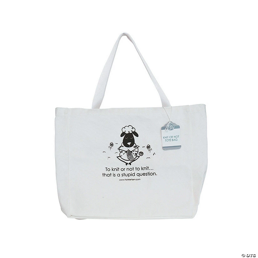 Deals ๐ Fair Isleยฎ To Knit Or Not To Knit Canvas Tote Bag ๐ 3 Deals ๐ Fair Isleยฎ To Knit Or Not To Knit Canvas Tote Bag ๐