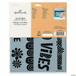 Promo 🤩 Hallmark™ Adhesive Stencils Doodle Design - 3 Pc. 🧨 -Crafts For Her Shop hallmark adhesive stencils doodle design 3 pc 13940104 a01