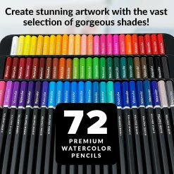 Buy ⭐ Hippie Crafter 72 Watercolor Pencils Set 😀 -Crafts For Her Shop hippie crafter 72 watercolor pencils set14219368 a03NOWA