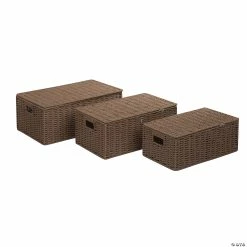 Best deal 👏 Honey Can Do 3 Piece Set Paper Cord Baskets - Taupe 🌟 -Crafts For Her Shop honey can do 3 piece set paper cord baskets taupe14093547 a01