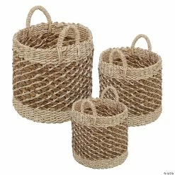 Best Sale ✔️ Honey Can Do 3 Piece Set Woven Baskets - Tea Stained 💯 -Crafts For Her Shop honey can do 3 piece set woven baskets tea stained14093551 a01