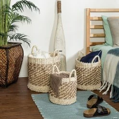 Best Sale ✔️ Honey Can Do 3 Piece Set Woven Baskets - Tea Stained 💯 -Crafts For Her Shop honey can do 3 piece set woven baskets tea stained14093551 a02