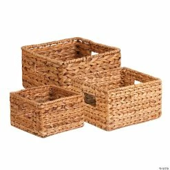 Brand new 👏 Honey Can Do 3 Piece Woven Nesting Storage Baskets with Handles - Water Hyacinth 🔔 -Crafts For Her Shop honey can do 3 piece woven nesting storage baskets with handles water hyacinth14093562 a01