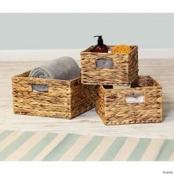Brand new 👏 Honey Can Do 3 Piece Woven Nesting Storage Baskets with Handles - Water Hyacinth 🔔 -Crafts For Her Shop honey can do 3 piece woven nesting storage baskets with handles water hyacinth14093562 a02