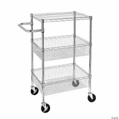 Outlet ❤️ Honey Can Do 3 Shelf Storage Cart - Chrome 🥰 -Crafts For Her Shop honey can do 3 shelf storage cart chrome14093452 a01