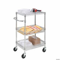 Outlet ❤️ Honey Can Do 3 Shelf Storage Cart - Chrome 🥰 -Crafts For Her Shop honey can do 3 shelf storage cart chrome14093452 a04
