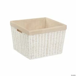 Promo 🛒 Honey Can Do Parchment Cord Basket with Liner 🤩 -Crafts For Her Shop honey can do parchment cord basket with liner14093577 a01