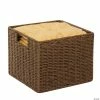 Cheap 😀 Honey Can Do Parchment Cord Crate - Brown 🔔 -Crafts For Her Shop honey can do parchment cord crate brown14093470