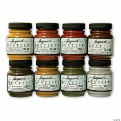 Best deal 🔔 Jacquard Textile Color Fabric Paint 2.25oz 8/Pkg-Earth Tones ✔️