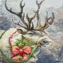 Flash Sale 🌟 Luca-S - 🎄 Christmas Deer B598L Counted Cross-Stitch Kit ✔️