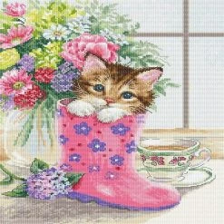 Best Pirce ✨ Luca-S - Pretty kitten B2390L Counted Cross-Stitch Kit ⌛