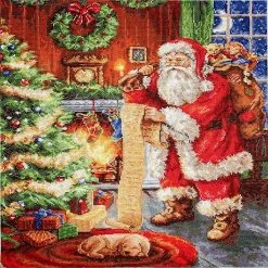 Outlet ⭐ Luca-S - Santa Claus B578L Counted Cross-Stitch Kit 😀