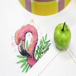 Cheapest 🤩 MP Studia - Flamingo Cross Stitch on Clothes kit B-248 / SV-248 🥰