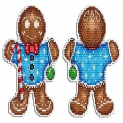 Best Pirce ❤️ MP Studia - Gingerbread Man SR-582 Plastic Canvas Counted Cross Stitch Kit 😀