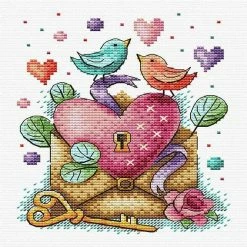 Brand new 🔔 MP Studia - Heart SM-602 Counted Cross-Stitch Kit 🎁
