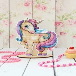 Deals 🥰 MP Studia - Magic Unicorn P-317 / SR-317 Plastic Canvas Counted Cross Stitch Kit 👏