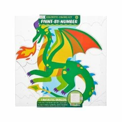 Flash Sale 🛒 OOLY Colorific Canvas Paint by Number Kit (Fantastic Dragon) 👏
