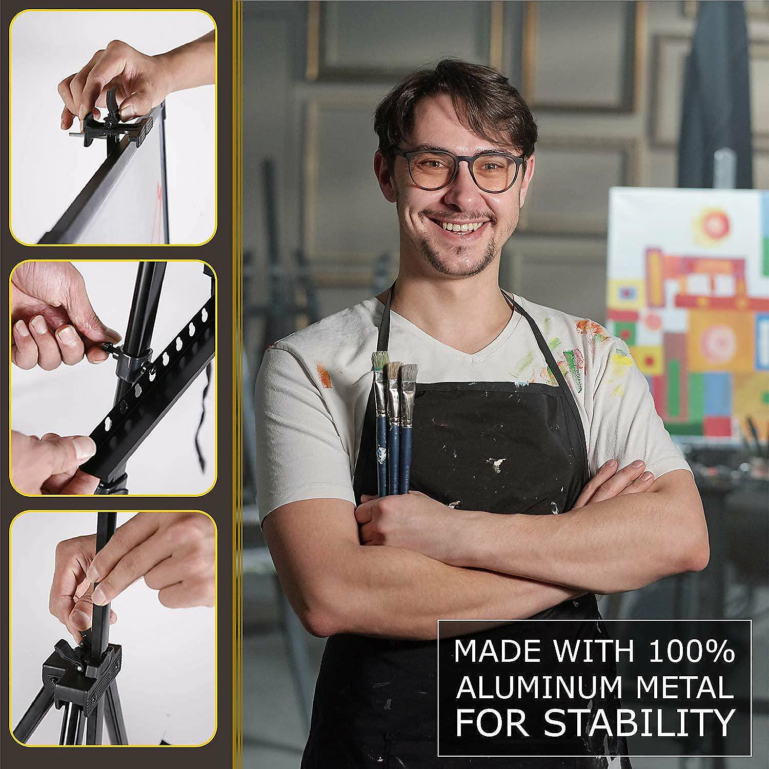 Wholesale ๐ Pintar Art Supply Professional Adjustable Artist Easel Stand with Travel Carrying Bag, Use as Drawing Easel Stand, or to Display Posters or Art ๐ 5 Wholesale ๐ Pintar Art Supply Professional Adjustable Artist Easel Stand with Travel Carrying Bag, Use as Drawing Easel Stand, or to Display Posters or Art ๐ - Image 3