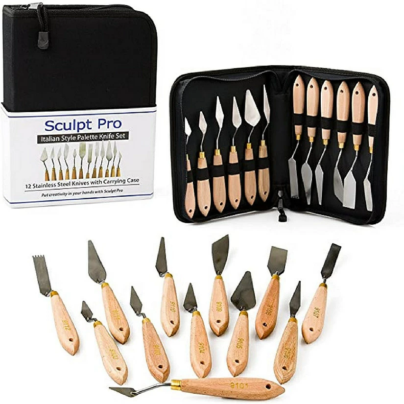 Buy ๐คฉ SCS Direct Palette Painting Knife Set 12 Pack with Carrying Case- Stainless Steel Art Paint Knives โจ 3 Buy ๐คฉ SCS Direct Palette Painting Knife Set 12 Pack with Carrying Case- Stainless Steel Art Paint Knives โจ