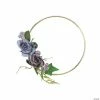 Deals 🥰 Small Gold Hoop Decoration with Purple Floral Accents 🧨 -Crafts For Her Shop small gold hoop decoration with purple floral accents13829460