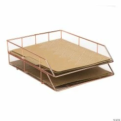 Budget ⌛ U Brands Wire Letter Tray - Copper, Single Tray 🌟 -Crafts For Her Shop u brands wire letter tray copper single tray14090242 a02