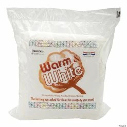 Best deal ❤️ Warm Company Warm & White Cotton Batting - Queen Size, 90" x 108" 🛒