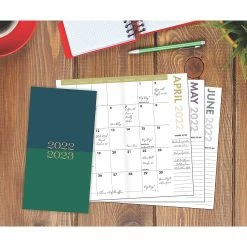 Deals 🛒 Willow Creek Press Green and Blue 2022-23 2-year Pocket Pln 🔔
