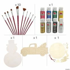 Flash Sale 👍 Winter Wooden Sign Craft Kit Assortment - Makes 3 🥰 -Crafts For Her Shop winter wooden sign craft kit assortment makes 314091878 a01